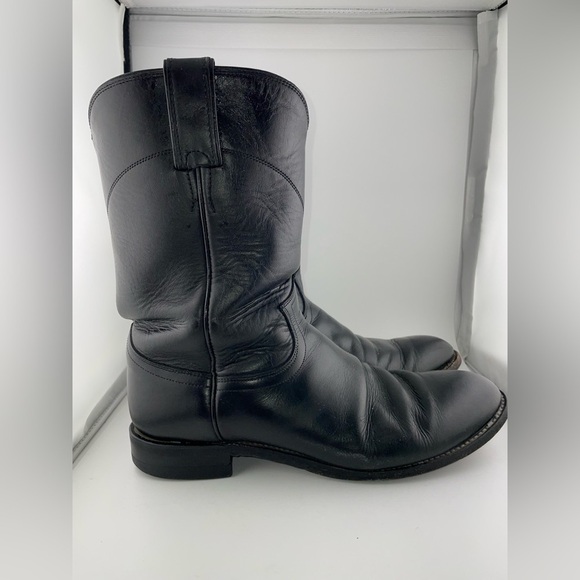 Justin Men's 10" Temple Roper Black Casual Boots 3133 Size 8.5 - Picture 5 of 10